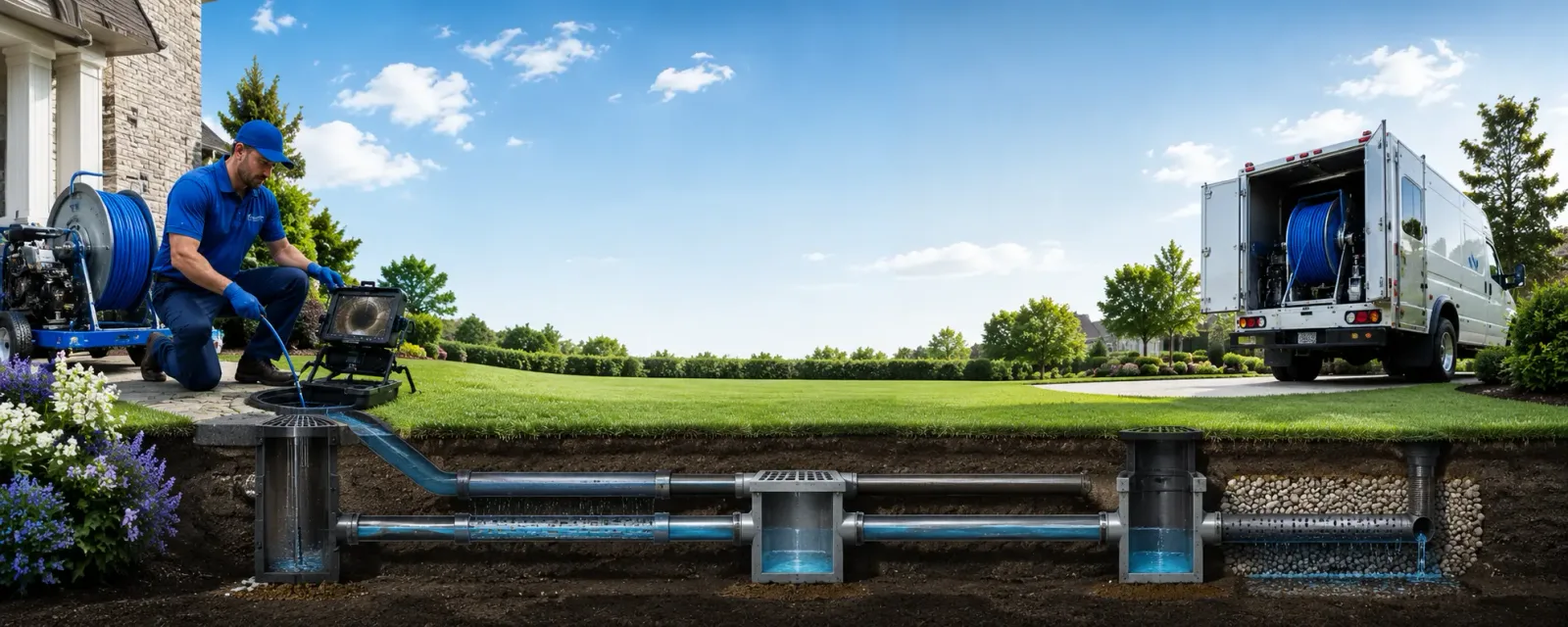 Outdoor drain cleaning information for Blaine, OH